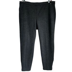 St. John size 14 grey‎ pants leggins knit ankle zip stretchy